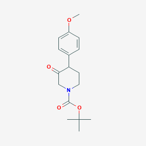 molecular formula C17H23NO4 B8691700 Tert-butyl 4-(4-methoxyphenyl)-3-oxopiperidine-1-carboxylate 