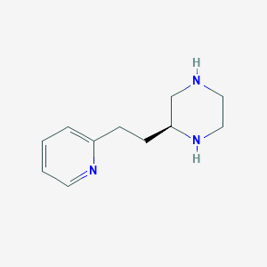 molecular formula C11H17N3 B8691715 (2S)-2-(2-Pyridin-2-ylethyl)piperazine 