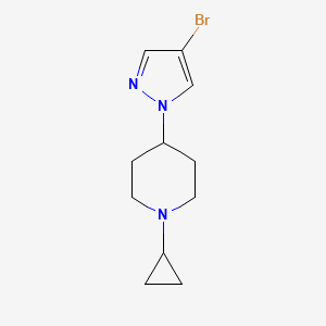 B8691717 4-(4-Bromo-pyrazol-1-yl)-1-cyclopropyl-piperidine CAS No. 1092500-90-7