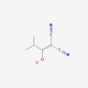 molecular formula C7H8N2O B8691726 (1-Hydroxy-2-methylpropylidene)methane-1,1-dicarbonitrile CAS No. 40798-08-1