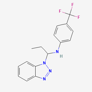 (1-Benzotriazol-1-ylpropyl)-(4-trifluoromethylphenyl)amine