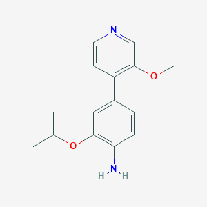 molecular formula C15H18N2O2 B8691789 4-(3-Methoxypyridin-4-yl)-2-(propan-2-yloxy)aniline 
