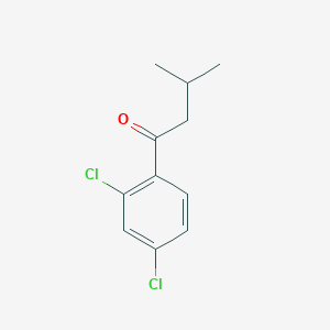 molecular formula C11H12Cl2O B8691795 1-(2,4-Dichlorophenyl)-3-methylbutan-1-one 