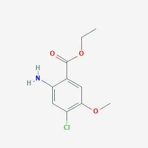 molecular formula C10H12ClNO3 B8691918 Ethyl 2-amino-4-chloro-5-methoxybenzoate 