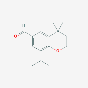 molecular formula C15H20O2 B8691975 4,4-dimethyl-8-(propan-2-yl)-3,4-dihydro-2H-chromene-6-carbaldehyde 