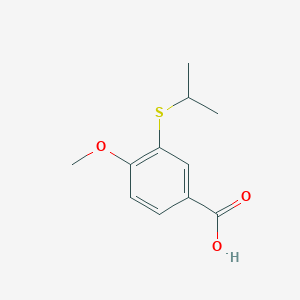 molecular formula C11H14O3S B8692011 3-(Isopropylthio)-4-methoxybenzoic acid 