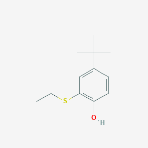 molecular formula C12H18OS B8692040 2-Ethylthio-4-t-butylphenol CAS No. 64096-98-6