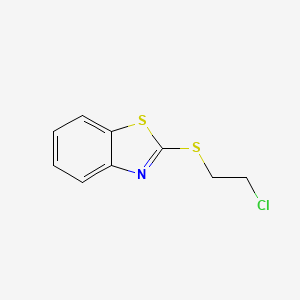 molecular formula C9H8ClNS2 B8692047 Benzothiazole, 2-[(2-chloroethyl)thio]- CAS No. 60372-29-4