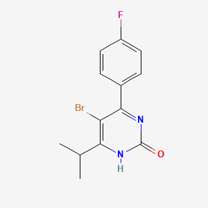 molecular formula C13H12BrFN2O B8692085 5-Bromo-4-(4-fluorophenyl)-6-isopropylpyrimidin-2-ol CAS No. 894787-96-3