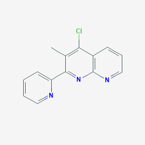 molecular formula C14H10ClN3 B8692129 4-Chloro-3-methyl-2-(pyridin-2-yl)-1,8-naphthyridine 