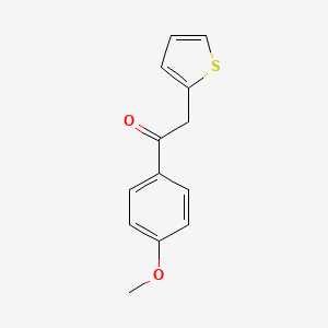 molecular formula C13H12O2S B8692143 1-(4-Methoxyphenyl)-2-(2-thiophenyl)-ethanone 