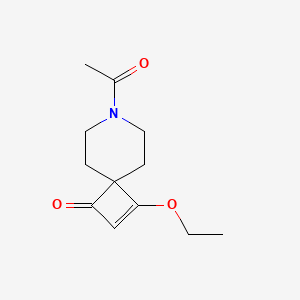 molecular formula C12H17NO3 B8692216 7-Acetyl-3-ethoxy-7-azaspiro[3.5]non-2-en-1-one 