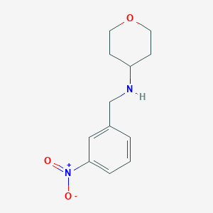 molecular formula C12H16N2O3 B8692234 (3-Nitro-benzyl)-(tetrahydro-pyran-4-yl)-amine CAS No. 874888-83-2