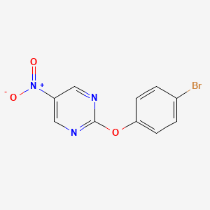 molecular formula C10H6BrN3O3 B8692247 2-(4-Bromophenoxy)-5-nitropyrimidine 