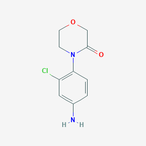 molecular formula C10H11ClN2O2 B8692323 4-(4-Amino-2-chlorophenyl)morpholin-3-one 