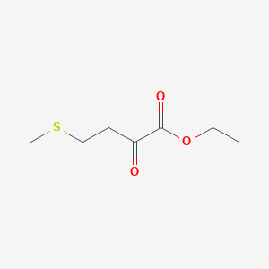 molecular formula C7H12O3S B8692388 4-Methylsulfanyl-2-oxo-butyric acid ethyl ester CAS No. 84688-35-7