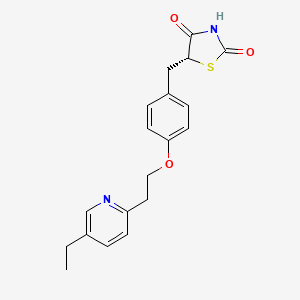 molecular formula C19H20N2O3S B8692418 (5r)-5-{4-[2-(5-Ethylpyridin-2-Yl)ethoxy]benzyl}-1,3-Thiazolidine-2,4-Dione CAS No. 959687-65-1