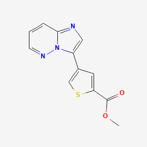 molecular formula C12H9N3O2S B8692460 Methyl 4-(imidazo[1,2-b]pyridazin-3-yl)thiophene-2-carboxylate 