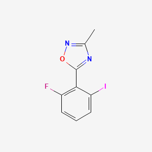 molecular formula C9H6FIN2O B8692486 5-(2-Fluoro-6-iodophenyl)-3-methyl-1,2,4-oxadiazole CAS No. 578729-12-1