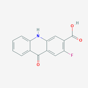 molecular formula C14H8FNO3 B8692494 2-Fluoro-9-oxo-9,10-dihydroacridine-3-carboxylic acid 