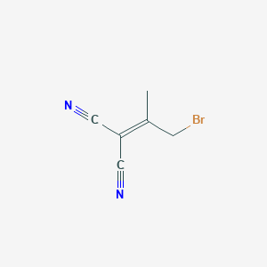molecular formula C6H5BrN2 B8692498 2-(2-Bromo-1-methylethylidene)malononitrile 