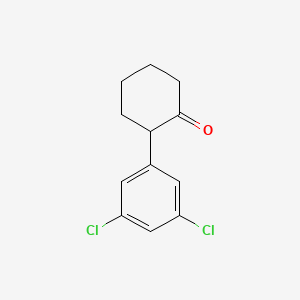 molecular formula C12H12Cl2O B8692506 2-(3,5-Dichlorophenyl)cyclohexan-1-one 