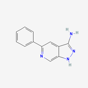 molecular formula C12H10N4 B8692514 5-phenyl-1H-pyrazolo[3,4-c]pyridin-3-amine 
