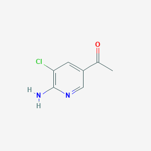 molecular formula C7H7ClN2O B8692522 1-(6-Amino-5-chloropyridin-3-YL)ethan-1-one 