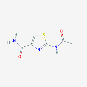 molecular formula C6H7N3O2S B8692541 2-Acetylaminothiazol-4-carboxamide 