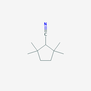 molecular formula C10H17N B8692571 2,2,5,5-Tetramethylcyclopentane-1-carbonitrile CAS No. 106029-78-1