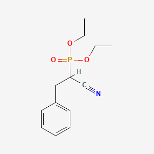 molecular formula C13H18NO3P B8692575 Diethyl(1-cyano-2-phenylethyl)phosphonate CAS No. 34491-79-7