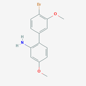 molecular formula C14H14BrNO2 B8692580 4'-Bromo-3',4-dimethoxy-[1,1'-biphenyl]-2-amine 