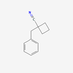 molecular formula C12H13N B8692587 1-Benzylcyclobutanecarbonitrile 