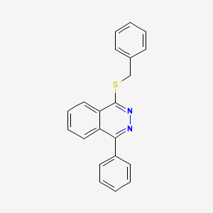 molecular formula C21H16N2S B8692617 1-Benzylthio-4-phenylphthalazine 