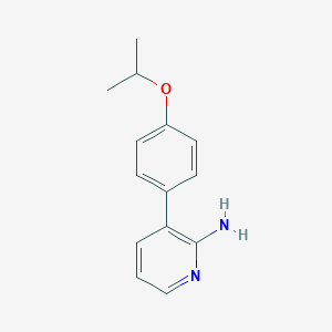 molecular formula C14H16N2O B8692626 3-[4-(1-Methylethoxy)phenyl]pyridin-2-amine 