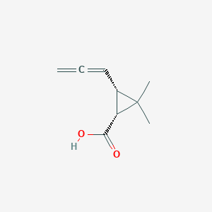 molecular formula C9H12O2 B8692660 (1R,3S)-2,2-Dimethyl-3-propadienylcyclopropane-1-carboxylic acid CAS No. 91726-53-3