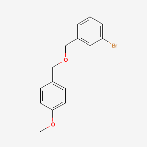 molecular formula C15H15BrO2 B8692694 1-Bromo-3-{[(4-methoxybenzyl)oxy]methyl}benzene 