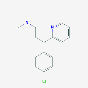 molecular formula C16H19ClN2 B086927 氯苯那敏 CAS No. 132-22-9