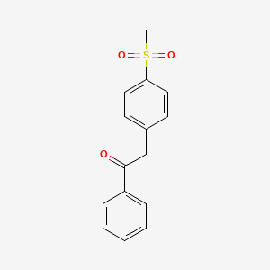 molecular formula C15H14O3S B8692764 2-[4-(Methanesulfonyl)phenyl]-1-phenylethan-1-one CAS No. 198126-70-4