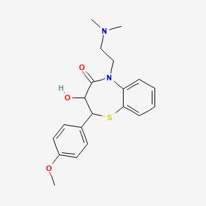 molecular formula C20H24N2O3S B8692793 5-[2-(Dimethylamino)ethyl]-3-hydroxy-2-(4-methoxyphenyl)-2,3-dihydro-1,5-benzothiazepin-4(5h)-one 