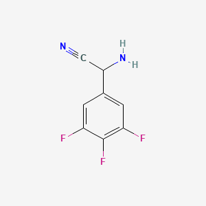 molecular formula C8H5F3N2 B8692795 Amino-(3,4,5-trifluorophenyl)acetonitrile 