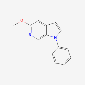 molecular formula C14H12N2O B8692800 5-Methoxy-1-phenyl-1H-pyrrolo[2,3-c]pyridine 
