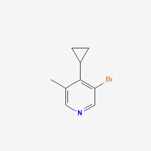 molecular formula C9H10BrN B8692801 3-Bromo-4-cyclopropyl-5-methylpyridine 