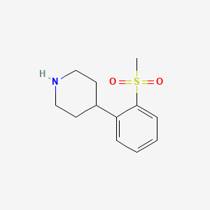 molecular formula C12H17NO2S B8692816 4-(2-(Methylsulfonyl)phenyl)piperidine 