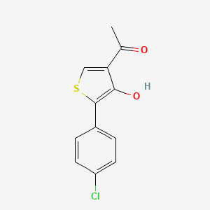 molecular formula C12H9ClO2S B8692826 1-[5-(4-Chlorophenyl)-4-hydroxythiophen-3-yl]ethan-1-one CAS No. 808123-65-1