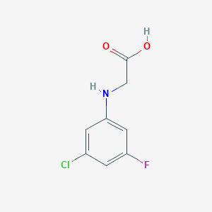 molecular formula C8H7ClFNO2 B8692851 2-((3-Chloro-5-fluorophenyl)amino)acetic acid 