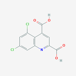 molecular formula C11H5Cl2NO4 B8692853 2,4-Dicarboxy-5,7-dichloroquinoline 