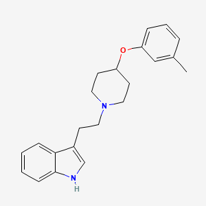 molecular formula C22H26N2O B8692878 3-{2-[4-(3-Methylphenoxy)piperidin-1-yl]ethyl}-1H-indole CAS No. 63843-48-1