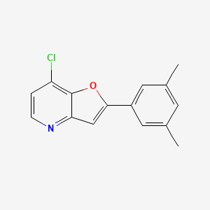 molecular formula C15H12ClNO B8692890 7-Chloro-2-(3,5-dimethylphenyl)furo[3,2-b]pyridine 