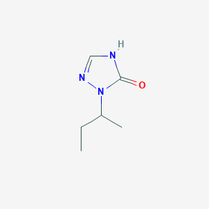 molecular formula C6H11N3O B8692952 2-(1-Methylpropyl)-3H-1,2,4-triazole-3-one 